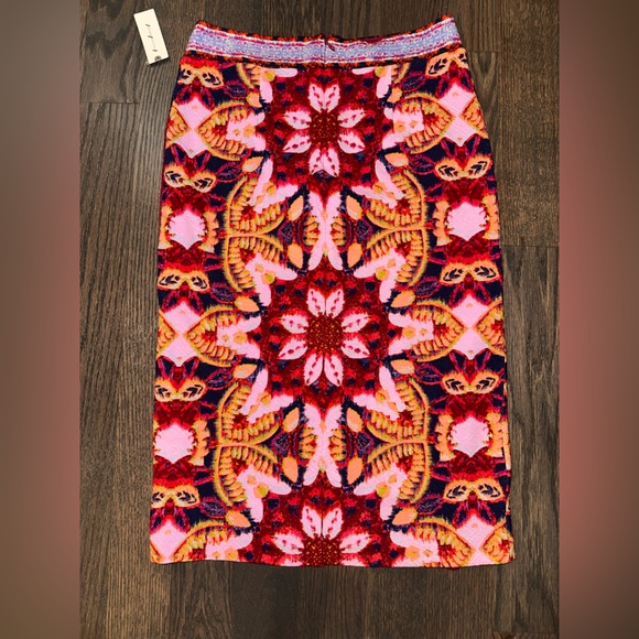 Anthropologie MAEVE “Marala” Multi-Color Bohemian Style Knit Pencil Skirt - Picture 3 of 5